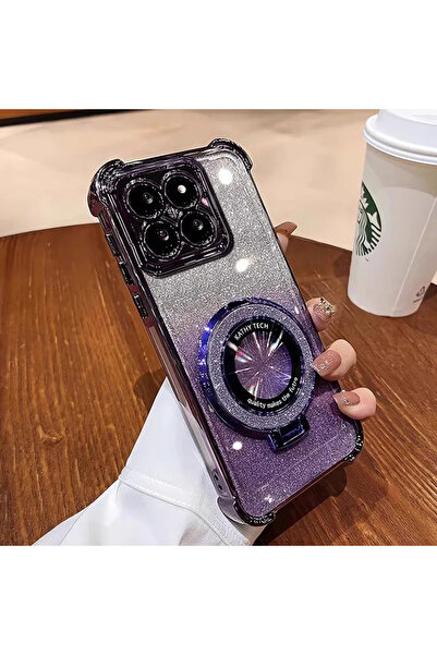 choice2 PURPLE MOTO G56 Luxury Plating Glitter Ring Holder Phone Case For MOT...