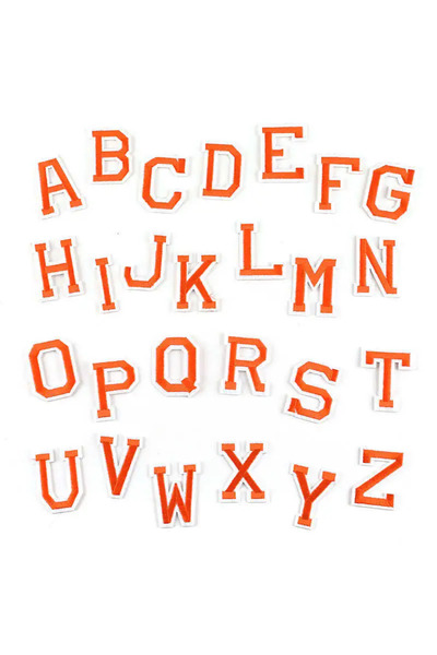 Choice5 Orange-A-Z 26PCS/Small A~Z Coloured Alphabet English Letters Clothes ...