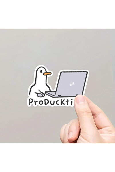 Choice قطعتان من ملصقات الكمبيوتر المحمول اللطيفة على شكل أوزة، قابلة للإزالة...