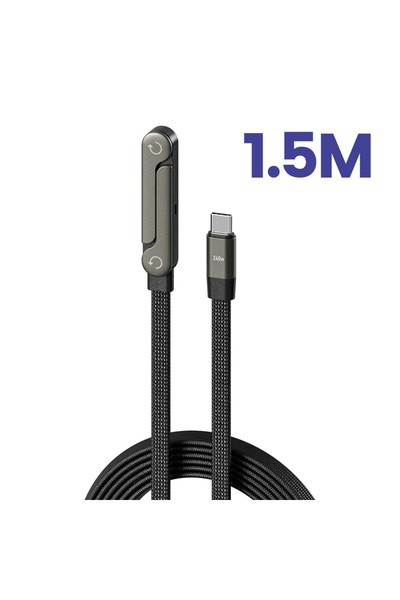 Choice1 65W 1.5M 240/65W 2-in-1 USB C to USB C Fast Charging Foldable Bracket...