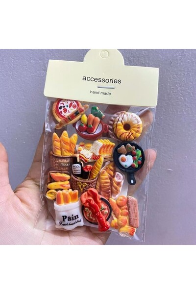 Choice1 12 قطعة من مغناطيس الثلاجة بتصميم خبز مُقلّد، للإعلان والزينة.