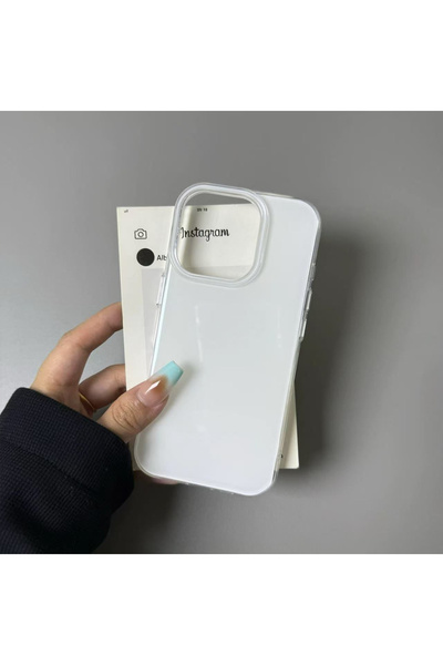 Choice3 غلاف هاتف أبيض فاخر بتصميم بسيط وفتحة كبيرة، متوافق مع هواتف آيفون 15...