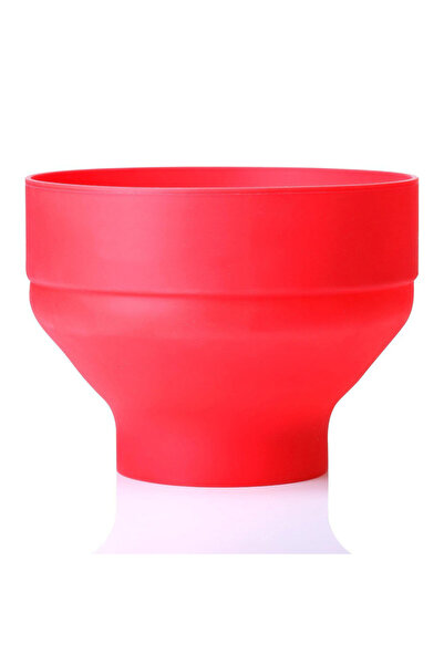 Choice 01 وعاء صنع الفشار في الميكروويف، مصنوع من السيليكون الأحمر، مع غطاء، ...