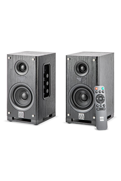 Electromures Active bookshelf speakers with Bluetooth and USB/OPTICAL/RCA con...