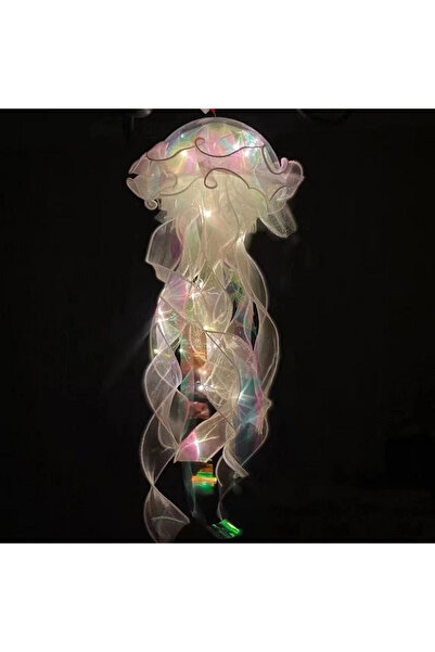 Choice MOJOYCE White Jellyfish Bedroom Light Lamp Button Battery Hanging Ceil...