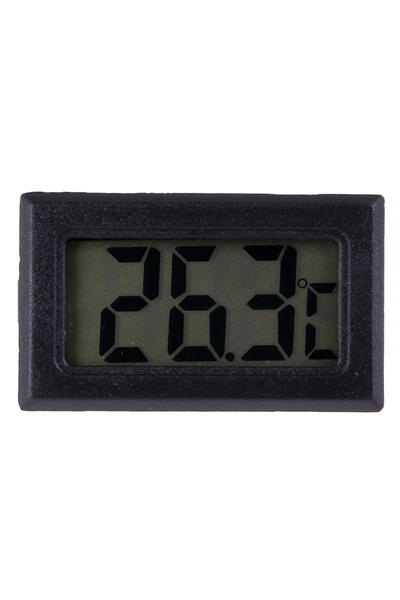 Choice مقياس حرارة ورطوبة رقمي صغير بشاشة LCD، أسود اللون، قطعة واحدة، مقياس ...