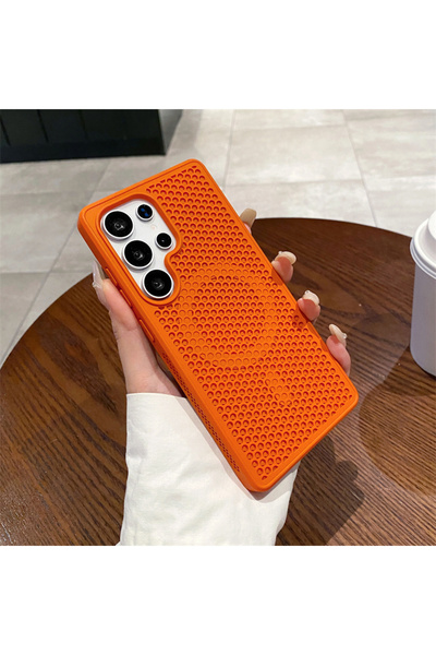 Choice72 جراب فاخر برتقالي اللون، قابل للتنفس لتبديد الحرارة والتهوية، متوافق...