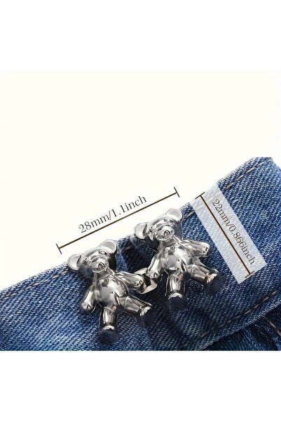 choice2 قطعتان فضيتان، دبابيس معدنية لتضييق الخصر للنساء، إكسسوارات ملابس، مش...