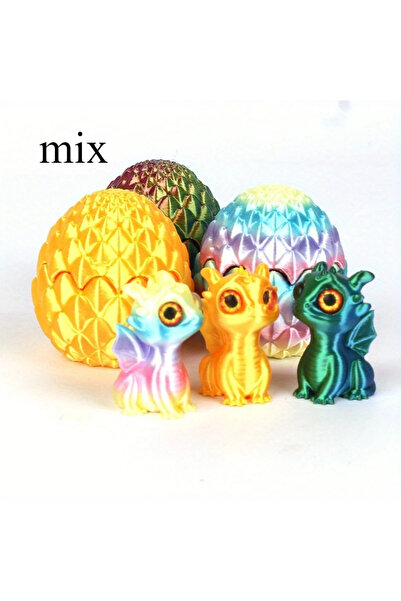 Choice51 مجموعة بيض ديناصورات ثلاثية مطبوع متعددة الألوان مع غطاء قلاب، قطعة ...