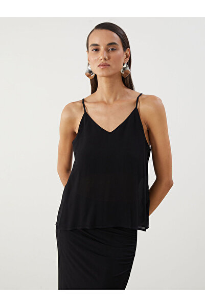 LC Waikiki Özmarka Νέα Σεζόν Μπλούζα με λαιμόκοψη V και τιράντες