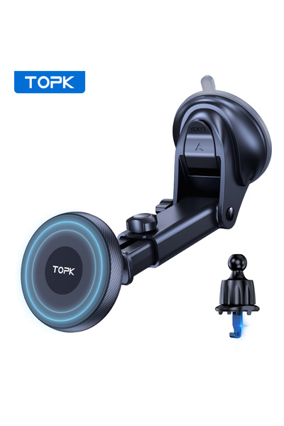 Choice3 2 IN 1 TOPK Universal Car Phone Holder Magnetic for Magsafe 360° Rota...