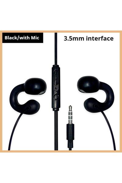 choice2 black-3.5MM(1.5M) Clip-on Wired Headphones type C&3.5mm Stereo Sports...