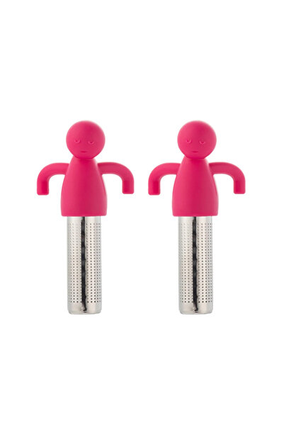 Choice5 قطعتان من مصفاة الشاي باللون الأحمر الوردي، مصفاة شاي سيليكون لطيفة و...