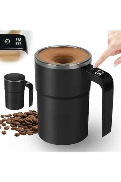 Choice1 كوب قهوة أسود مغناطيسي للتحريك بسعة 200-400 مل، كوب كهربائي قابل لإعا...