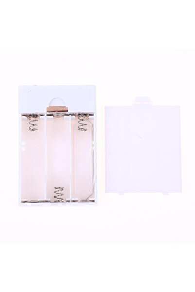 Choice علبة بطاريات بيضاء (قطعة واحدة) 3AA 4.5 فولت، حامل بطاريات USB مدمج مع...