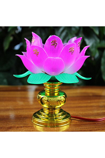 Choice مصباح اللوتس البوذي، 12 سم × 5.8 سم × 5.8 سم، مصباح رائع، مناسب للطقوس...