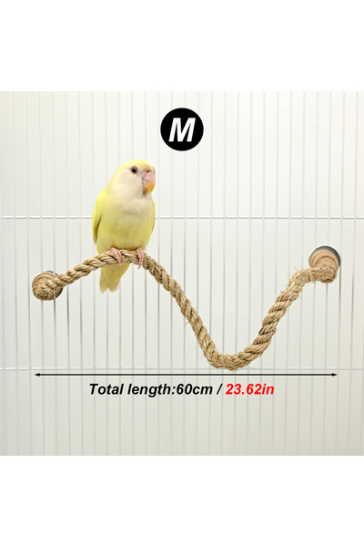 Choice M 1 PC Bird Climbing Rope Bendable Chew-Proof Perch with Secure Ends B...