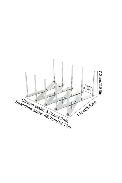 Choice1 S 〔W〕Pot Lid Rack Pan Lid Organizer Retractable Foldable Stainless St...