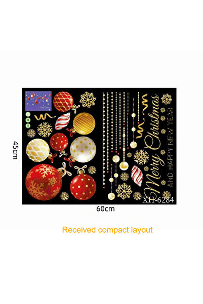 Choice 1pc 1pc Reusabl Window Stickers - Cartoon Snowflake & Merry Christmas ...