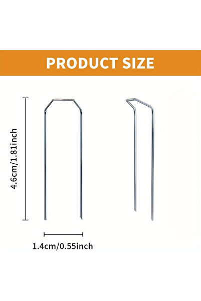 Choice 100pcs 100pcs Galvanized M-Shaped Plant Greening Pin Anti-Rust with U-...