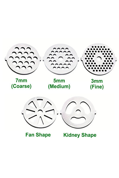Choice1 أقراص شفرات مفرمة اللحم الخشنة (7 مم)، قرص تقطيع من الفولاذ المقاوم ل...