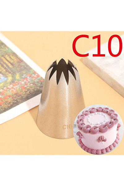 Choice فوهة تزيين كبيرة الحجم C10 لتزيين الكيك والكريمة، مصنوعة من الفولاذ ال...