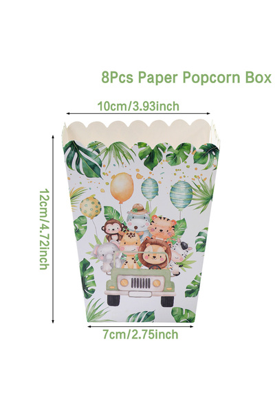 Choice كما هو موضح، 8 قطع من علب الفشار على شكل حيوانات الغابة، علب هدايا حدي...