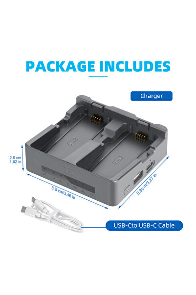 Choice Light Grey Two-Ways Battery Charging Hub For DJI NEO 2 Fast Battery Ch...