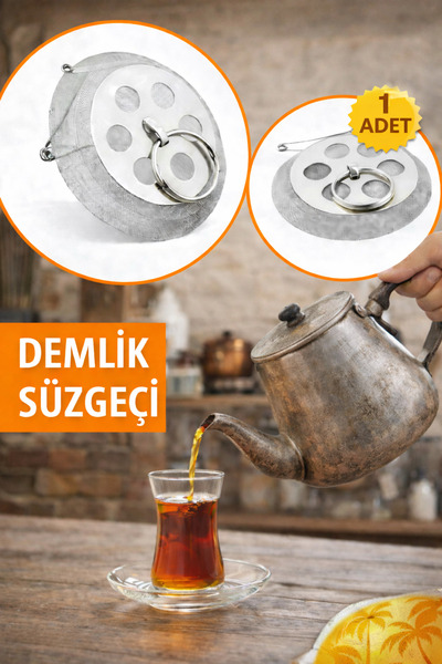 Mode Cool Paslanmaz Demlik Süzgeci – Tortusuz, Berrak Çay Keyfi ( 1 Adet )
