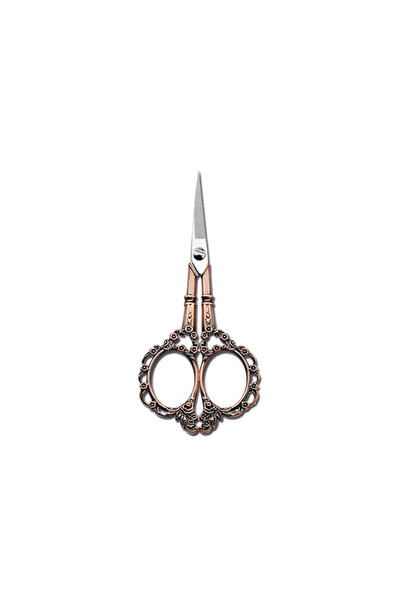 Choice4 مقص كلاسيكي عتيق الطراز بلون البرونز الأحمر، مثالي لفن الأظافر، والخي...