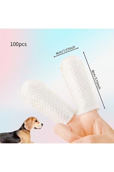 Choice 100pcs Disposable Finger Covers for Dogs & Cats Pet Cleaning Finger Co...