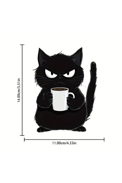 Choice 1PCS Cute cat-themed PVC sticker for tablets and walls - the perfect c...