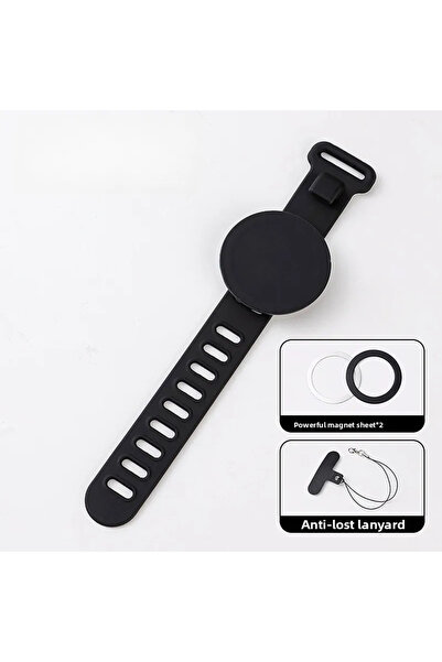 Choice حامل هاتف مغناطيسي أسود قابل للتعديل للمعصم، مناسب للرياضات الخارجية و...