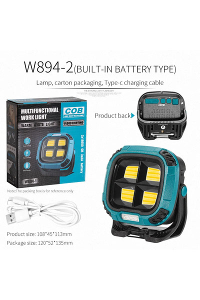 choice2 W594-2biult-in blue Hook Portable LED Flashlight Rechargeable Camping...