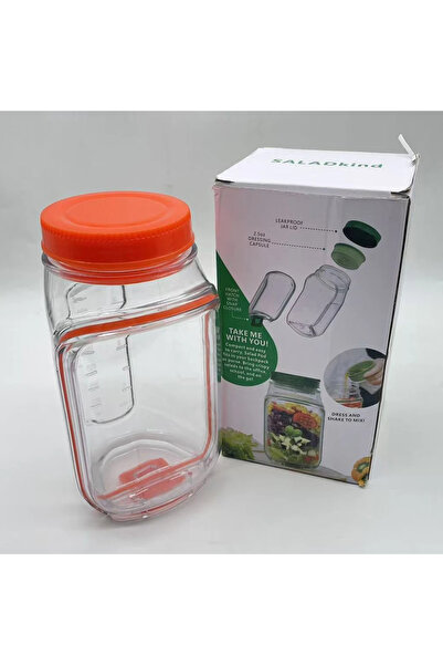 Choice كوب تخزين طعام برتقالي اللون، علبة سلطة بلاستيكية مانعة للتسرب مع غطاء...