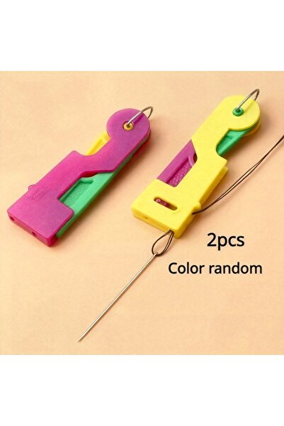 Choice 2pcs colors random 2pcs Automatic Needle Threader Tool - One-Touch Ope...