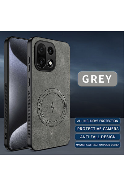 Choice1 غطاء حماية خلفي فاخر من جلد الطبيعي باللون الرمادي لهاتف OnePlus 15، ...