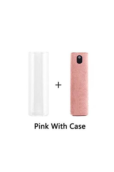 Choice5 مجموعة بخاخ منظف شاشة من الألياف الدقيقة 2 في 1، لون وردي، بدون سائل،...