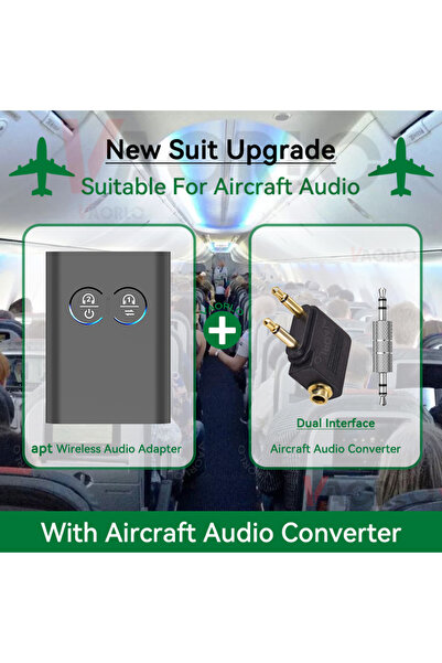 choice2 جهاز إرسال صوت بلوتوث متوافق مع الإصدار 5.4 مع محول نقطة وصول aptX-Ad...
