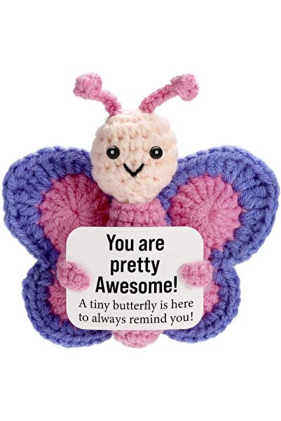 Choice فراشة بنفسجية اللون، هدية مثالية للنساء، دمية صغيرة مصنوعة يدويًا من ا...