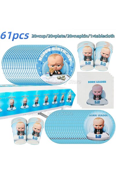 Choice27 other 61pcs Cartoon Bossed Baby Theme Newborn 1st Birthday Party Dec...