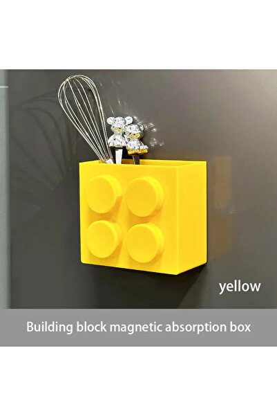 Choice Yellow Magnetic wall-mounted narrow-edge kitchen straw, cling film sto...
