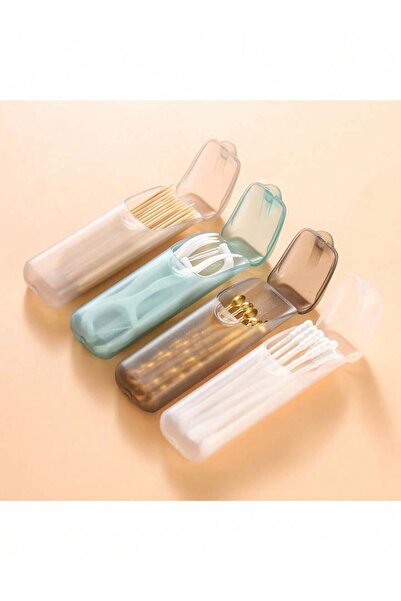 Choice4 علبة صغيرة لتخزين فرش الأسنان وخيط تنظيف الأسنان، 4 قطع بألوان عشوائي...