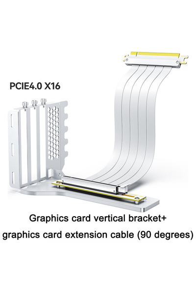 Choice3 White 4.0 PCIE 3.0 4.0 x16 Universal Vertical GPU Holder Kit Riser AT...