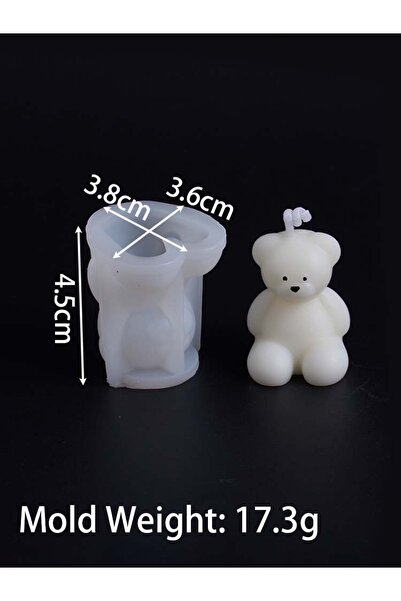 Choice1 قالب سيليكون على شكل دب لصنع الشموع المعطرة، مناسب لصنع الصابون اليدو...