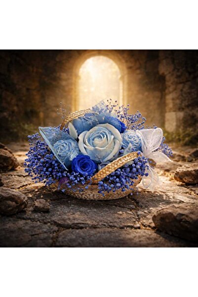 victiny Aranjament Floral din ceara de soia si plante natura uscate in cosuri...