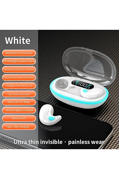 Choice سماعات أذن لاسلكية بيضاء للنوم من فيكيفون، بتقنية بلوتوث 5.3، سماعات أ...