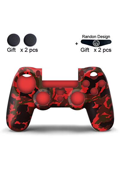 Choice4 red camo DATA FROG Soft Silicone Protection Case For PS4 / PS4 Pro / ...