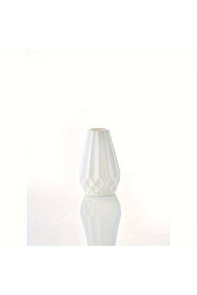 Choice1 White 1pc Geometrical Plastic Flower Vase For Room Decor And Home Pla...
