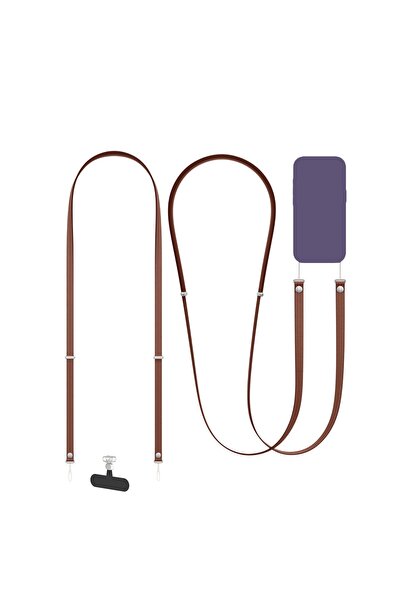 Choice8 حبل تعليق هاتف محمول مغناطيسي بني اللون مصنوع من النايلون منسوج بنسبة...